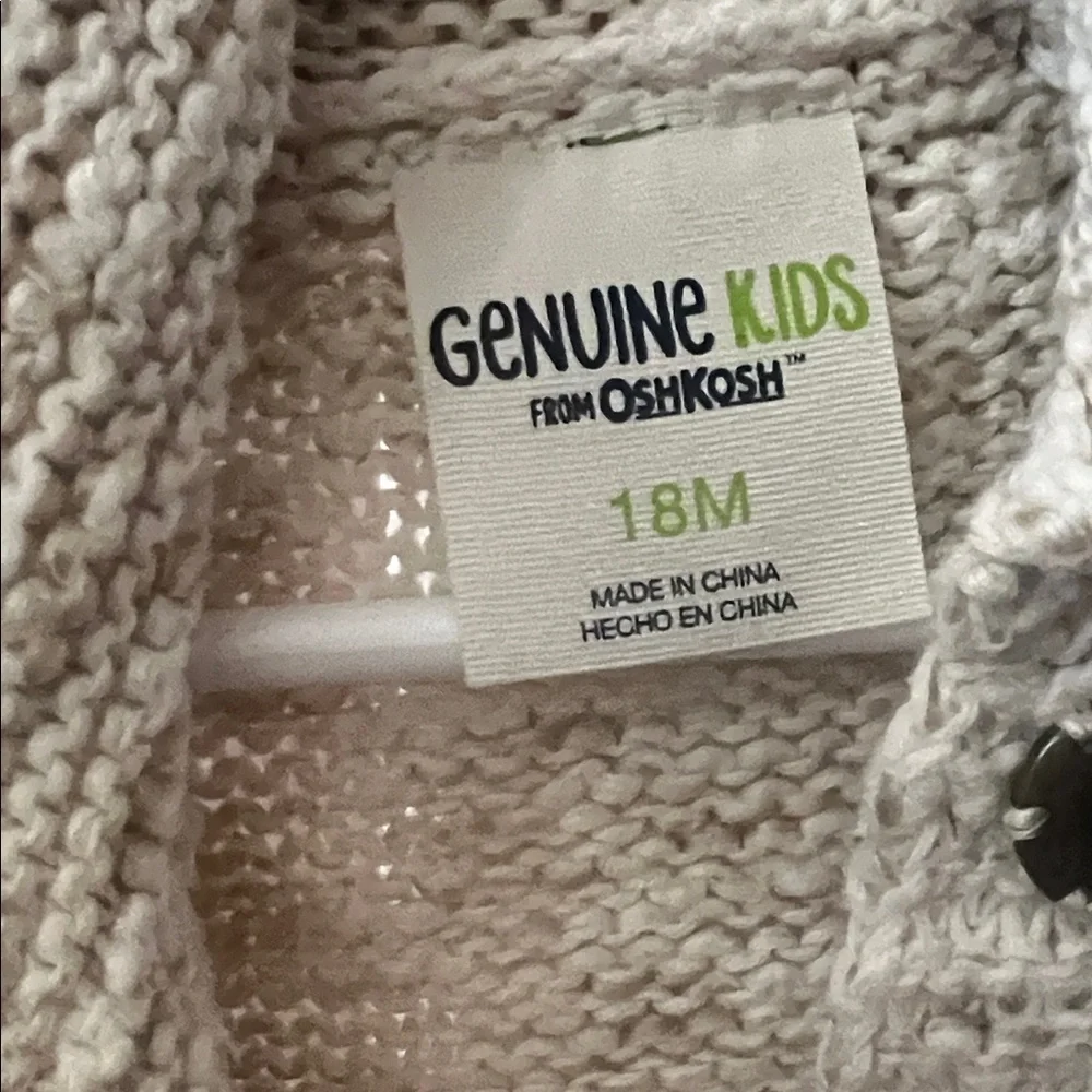 Genuine Kids Beige Knit Cardigan